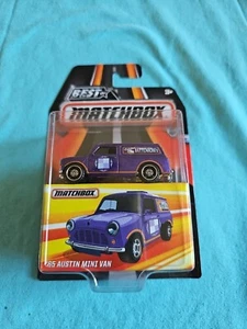 2016 Best Of Matchbox '65 AUSTIN MINI VAN Purple GREAT CARD Battenberg's - Picture 1 of 7
