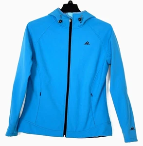 Apex Damen blau Reißverschluss vorne Fleece gefüttert Wander Hoodie mit Reißverschlusstaschen - Größe M - Bild 1 von 9