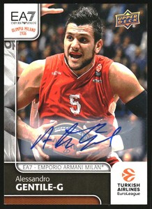 2016-17 Upper Deck Turkish Airlines EuroLeague Autographs #21 Alessandro Gentile