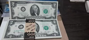  1976 2 Dollar Bills. Star Notes. Consecutive. San Fran.  $20 Each. AU. 76 Left. - Picture 1 of 1