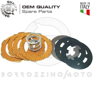 Kit Embrayage Racing Carbone 7 Disques Avec Ressort Pour VESPA 50 Special (V5A2T - Photo 1/3