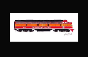 Southern Pacific E9 #6051 11"x17" Matted Print Andy Fletcher signed - Picture 1 of 1