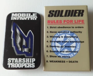 Lotto Pulsante/Spilla Soldato 1997 Starship Troopers 1998 (Promo Cinema) - Foto 1 di 7