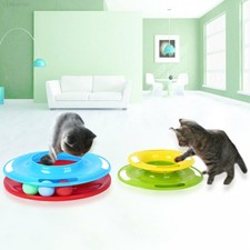 Cat Toy Intelligence Triple Layers Cat Supplies Pet Toy Balls Plastic Colorful