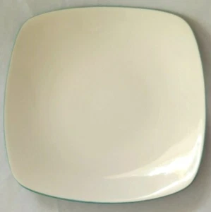 SET OF 2 NORITAKE COLORWAVE TURQUOISE SQUARE DINNER PLATES 10 3/4" - Picture 1 of 2