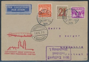 Zeppelin Magdeburgfahrt 1931 Zuleitung aus Niederlande Amsterdam (1405) - Picture 1 of 2