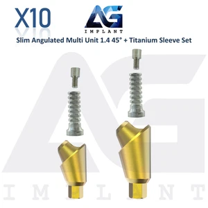 10 Prótesis Anguladas Multi Unidad 1.4 45° Manga Titanio Delgada Int Hexagonal 2.0mm - Imagen 1 de 9