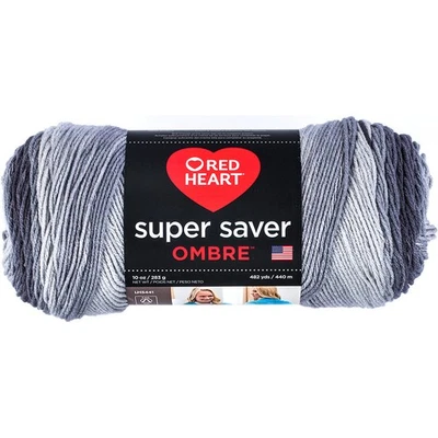 Red Heart Super Saver Ombre Yarn Anthracite - Image 1 of 2