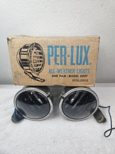 PER-LUX ALL WEATHER LIGHTS MODEL 200T PAIR WITH BOX VINTAGE RARE - Bild 1 von 14