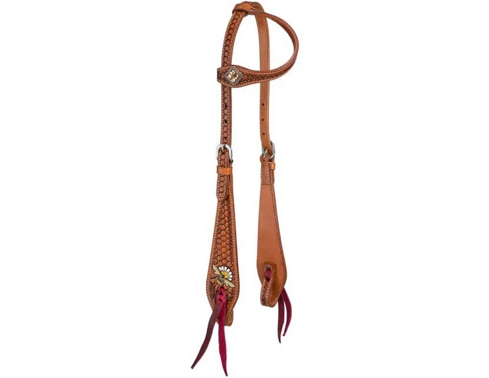 Plata Royal Headstall Abeja Oreja Única Cuero Talla Única Marrón 45-9631 Foto 1 de 1