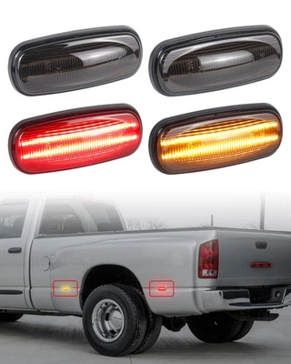 4PCS Dually Bed Fender LED Side Marker Light For 2003-2009 Dodge RAM 2500 3500 Foto 1 de 4