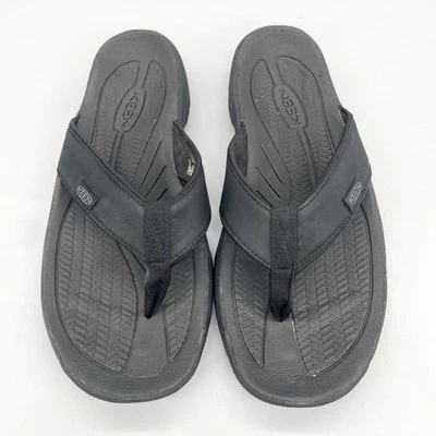 Sandalias chanclas Keen para hombre 11 Kona zapatos negros deslizables al aire libre sin cordones en la playa Foto 1 de 4