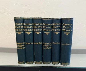 GEORGE ELIOT'S WORKS *6 Volumes* 1887 HC / Antique / Decor / Staging - Imagen 1 de 15