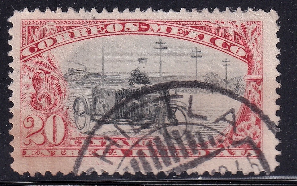 udm17 México 1923 cartero en motocicleta Sc#E2 Mc#579 Foto 1 de 1