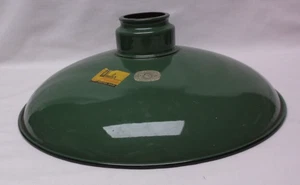 12" Green Porcelain Metal Industrial Barn Gas Station Light Shade - Picture 1 of 3