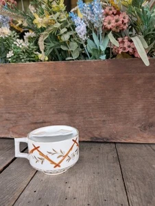 Vintage Unmarked Ceramic Floral Decorative Coffee Moustache Mug - Picture 1 of 8