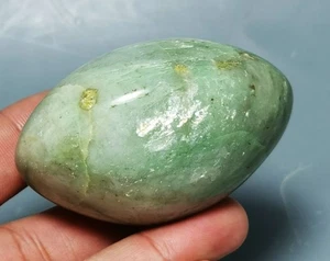 Increíble Piedra Lunar Verde Orbicular Roca Cristal Palma Reiki Sanación - Imagen 1 de 12