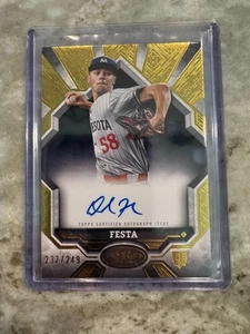 David Festa 2025 Topps Tier One Auto Autograph Rookie RC 237/249 Minnesota Twins - Picture 1 of 4