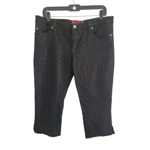 Vintage Tripp NYC bestickte Caprihose Damengröße 13 schwarz Mond Sterne Goth - Bild 1 von 11