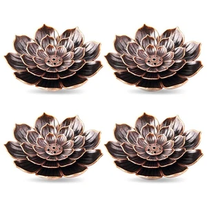 Paquete de 4 soportes de incienso cono quemador de incienso soporte con cenicero para casa... - Imagen 1 de 7