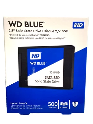 NIP WD Blue 2.5" Solid State Drive 3D NAND SATA SSD 500 GB - Image 1 of 3