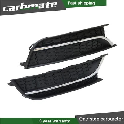 LH&RH For 2012-2015 VW Volkswagen Passat Updated Fog Light Grille cover W/chrome - Изображение 1 из 4