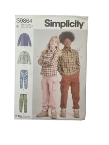 Pantalones y chaqueta cargo unisex para niños Simplicity S9864 patrón de costura tallas 7-14 - Imagen 1 de 5