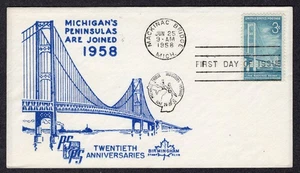 2007 Apertura ponte Mackinac (Scott 1109) - Farnam FDC TB451 - Foto 1 di 1