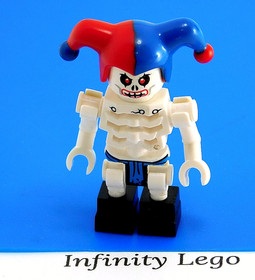 LEGO White Skeleton Krazi with Jester's Cap Minifigure Ninjago Ice Dragon 2260