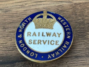Insignia de solapa esmaltada del servicio ferroviario del noroeste de Londres de la Primera Guerra Mundial - Imagen 1 de 6