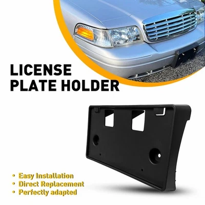 Soporte de montaje de matrícula ajuste delantero Ford Crown Victoria 1998-2011 negro Foto 1 de 4