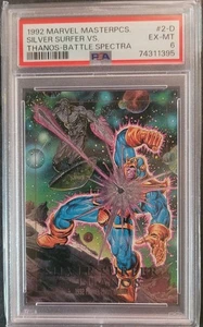 1992 SkyBox Marvel Masterpieces Battle Spectra Silver Surfer Thanos PSA 6 - Picture 1 of 2