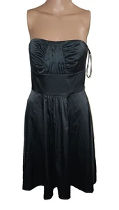 Abito da cocktail donna White House nero senza spalline in raso nero taglia 2 W012E - Foto 1 di 8