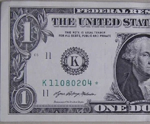 2021 1 $ U.S. Star Note (K 11080204*) 94,1% Cool Rating 1 Triple, 1 Paar - Bild 1 von 2