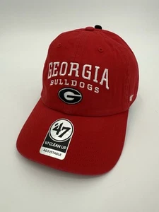 NEW ‘47 Brand Georgia Bulldogs Dad Hat Mens Adjustable Red Strap Baseball Cap - Picture 1 of 4