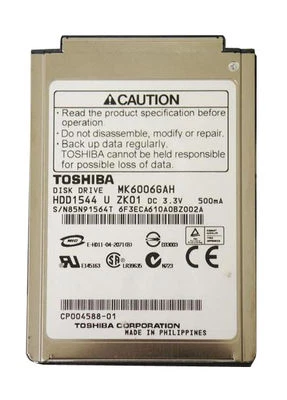60gb Toshiba MK6006GAH ,Internal,4200 RPM, (1.8") HDD apple ENERA 655-11938 - Image 1 of 1