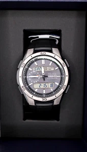 CASIO WAVE CEPTOR WVA-M650-1AJF Solar Atomic Radio Analog Digital Watch 10BAR - Picture 1 of 12