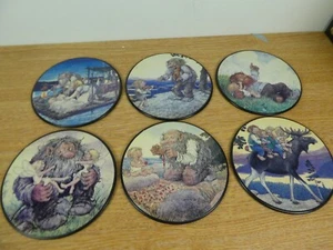 Set of 6 Scandinavian Art Style Coasters - Picture 1 of 8