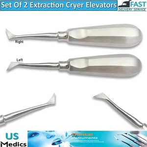 Juego de 2 herramientas quirúrgicas de extracción de dientes izquierdo derecho para llorar - Imagen 1 de 6
