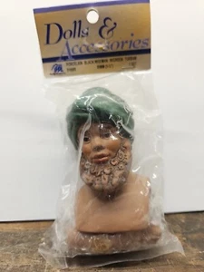 Mangelsen's Porcelain Head Hands Arms Doll Parts Wiseman 01689 3.5" Turban - Picture 1 of 13