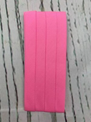 Cinta sesgada doble pliegue extra ancha rosa de 3 yardas Foto 1 de 3