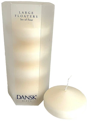 Floater Candles 4 Large Dansk  In original package Denmark Discontinued HTF Read - Image 1 of 4
