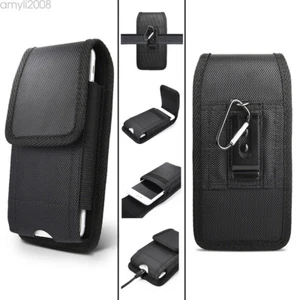 Men Cell Phone Belt Pack Bag Loop Waist Holster Pouch Case​ Nylon Wallet Cover - Picture 1 of 152
