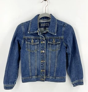 Roots Canada Kids Jean Jacket Size Large (10) Blue Denim Button Up - Picture 1 of 3