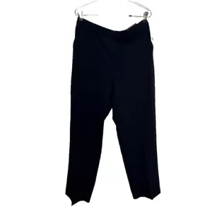 Brigggs Navy Blue Straight Leg Elastic Waist Dress Pants Womens Size 12 Formal - Picture 1 of 20
