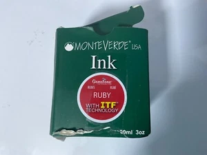 New Monteverde 90ml Fountain Pen Ink Bottle RUBY  sealed - Picture 1 of 5