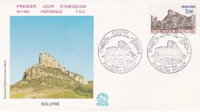 1985 France FDC cover Solutre - Image 1 of 2