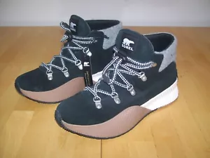 NWT's SOREL Out N About Conquest Boots Black/Gum Youth 7 Fits Women's 8.5 - Picture 1 of 11