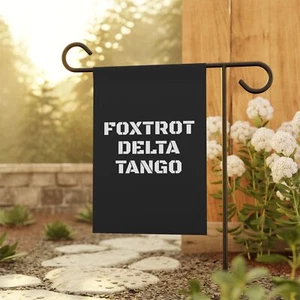 Foxtrot Delta Tango Garden Banner, Patriotic FDT Yard Flag, House Banner - Picture 1 of 11