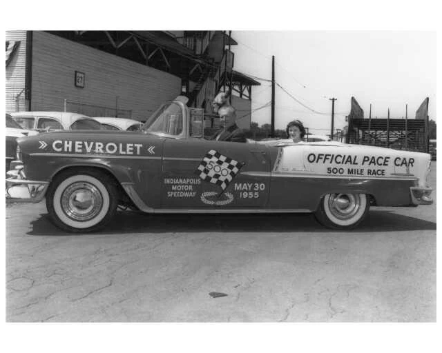 1955 Chevrolet Bel Air Indianapolis 500 Pace Car Press Photo 0579 - Image 1 of 1